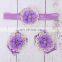 Baby Barefoot Sandals with Chiffon colorful Flower Matching Headband