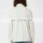 White Ottoman Textured Half Zip Sweatshirt