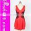 Hot sale new design women red 3xl plus size dress