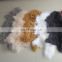 SNOW WHITE GENUINE MONGOLIAN SHEEPSKIN THROW TIBETAN LAMBSKIN FUR HIDE PELT RUG