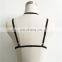 Womens Black Elastic Body Harness Bandage Bra Top Cross Crop Straps