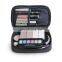 LOGO printing Two Layer Cosmetic Travel Makeup Case Organizer Bag With Mirror