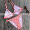 high quality new women sexy full photo shell style bikini swimwear