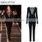 2017 oem women bandage cocktail black sexy bodycon jumpsuits
