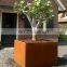 large decorative corten steel flower pots and planters for decoration