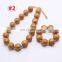 32Colors Girl Necklace bracelet 2pcs Set Kids Children Candy Color bubble pearl beads Jewelry