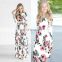 Women Girls Family Clothes Mother Daughter Matching Boho Floral Long Maxi Dress  (this link for kids)