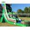 palm tree playground inflatable wavy water slide with pool