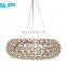 Contemporary living room classic design decorative ceiling circle acrylic ball led light chandelier