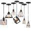 Retro Black Hanging Lighting E27 Iron Industrial Vintage Pendant Lamp