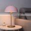 Nordic Macaron Color Table Bedside Lamp Mushroom Semicircle Wrought Iron Decoration Lamp LED Table Lamp