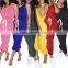 Wholesale Customized Women's Jumpsuit Western Style Sexy Summer Sleeveless Vest Round Neck Solid Color Sports Jumpsuit
