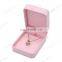 Fadeli Luxury Gift Jewellery Packaging Boxes For Pendant Necklace packing Custom Logo Pink Velvet Box Jewelry