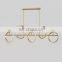 Post Modern Minimalist Restaurant LED Chandelier Luxury Pendant Lamp Simple Bar Counter Ring Chandelier