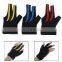 high quality spandex Nylon 3 Fingers Billiards glove Pool Table Lycra Snooker Gloves