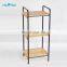 Stylish 3 Tier Metal Wire Rectangle Storage Caddy With Bamboo Base Rectangle Organizer Bathroom  Kitchen Office