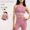 New Arrival Ribbed High Support Sports Crop Tops Yoga Fixed Cups Fitness Quick Dry Bras 69nylon 31spandex