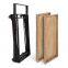 Iron home decoration trolley spare items storage Balcony living room garden potted two-layer wheeled wood storage