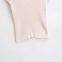 Taille mince, col V profond, silhouette mince, manches volantes, manches courtes, T-shirt en tricot pour femmes, kaki, taille unique, rose