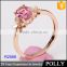 wholesale gold filled jewelry rose gold alphabet tourmaline ring 2016