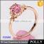 wholesale gold filled jewelry rose gold alphabet tourmaline ring 2016