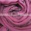 Charm Beautiful Rose Flower Embroidery Lace Plain Cotton Linen Scarves Fashion