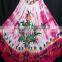 Beautiful purple brush printed long umbrella dress for girls long dresses for wholesale of hand painted