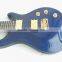 MUSOO BRAND Electric Guitar with Flame Maple Top deep blue color guitar(MP1005)