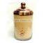 Glass Spice Jar With Copper Cover, Glass Jars for Bulk Foods, Sweet Candy Chocolate Cookie Jars BK1525