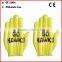 PVC hand with logo printed yellow color inflatable cheering hand