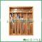 Solid bamboo comestic drawer organizer