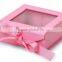 Ribbon closure for kraft cardboard mug box with pvc window