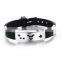 Wholesale Cheap 12 Constellations Silicone Stainless Steel ID Bracelet