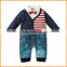 16 new European flag button cotton gentleman Romper Jumpsuit climbing clothing children's clothing wholesale trade