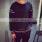 Mens fleece sweater T shirts in white with stripe hot selling 2016