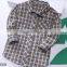 Wholesale children boys new model cotton custom plaid shirts for kids