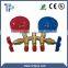 Dual manifold gauge set with charging hose apply for R404A R22 R134a R407C