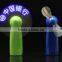 Cheap flashing light OEM words mini toy fan