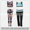dry fit yoga sports bra, full sublimation print yoga pants