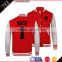 Wholesale plain own logo and number sport jacket Washing faded Long Cotton Jacket For men