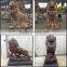 The bronze lion animal sculpture Wrought brass outdoor urban landscape sculpture