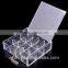 transparent clear acrylic storage box with compartment
