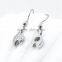 Wholesale stainless steel dangle earring with zircon earring