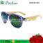 PC frame with bamboo temple new polarized bamboo sunglasses UV400 mirror coating lens