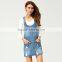 2016 Spring Fashion Jeans Suspender Skirt Women Denim Short Dress WYT-88758