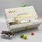 Hot stamp PU box packaging,custom healthy food box,large white leather box