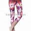 China Manufacturer Custom Design Sublimation Printed Sports Legging Yoga Capri Pants