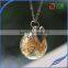15-25mm shining Sequin resin ball pendant necklace with wish pendant