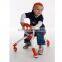 Children's smiling face four-wheel balanced walkers