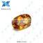Wholesale Wax Casting Oval Cut Citrine Synthetic Nano Gemstones